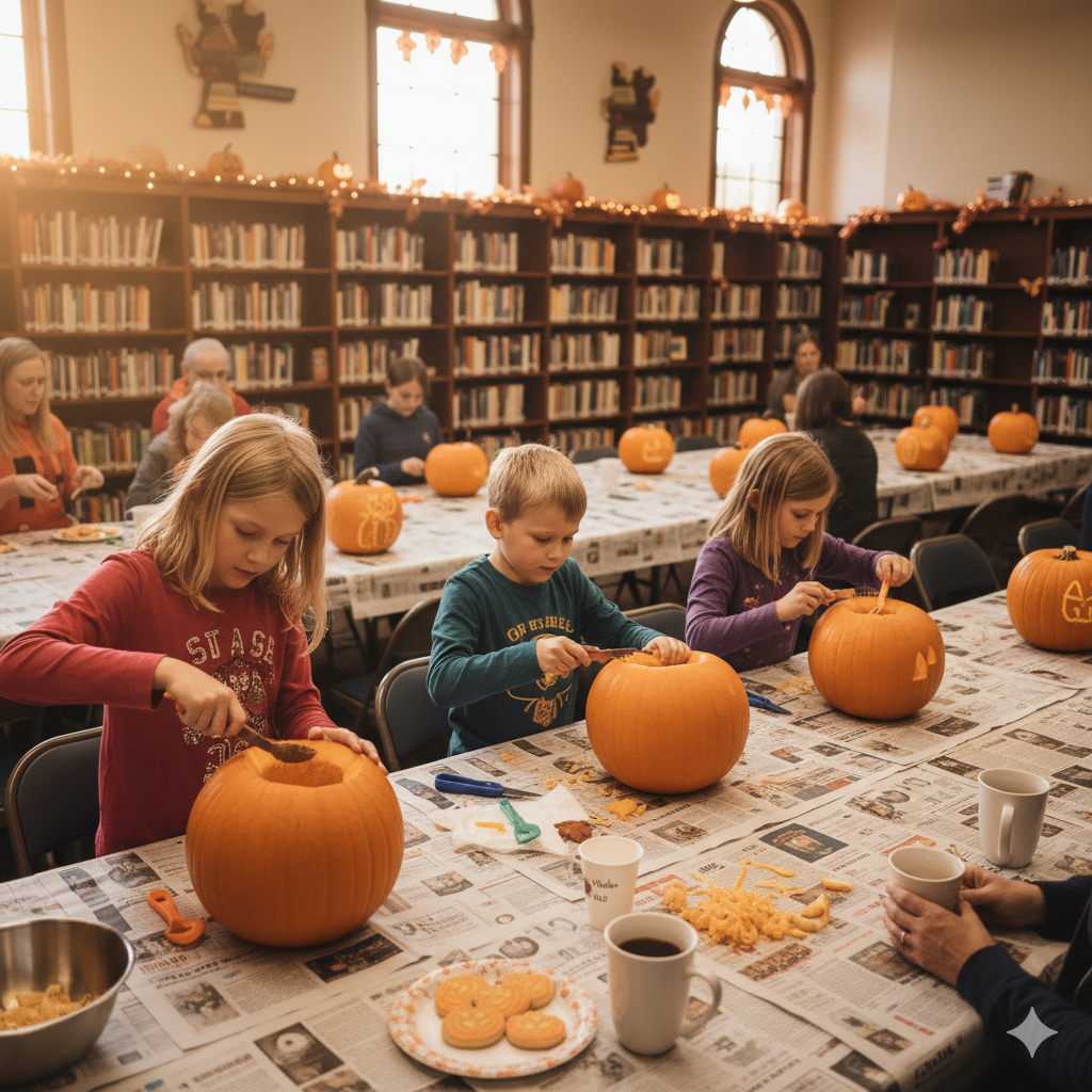 children carving pumpkins.png